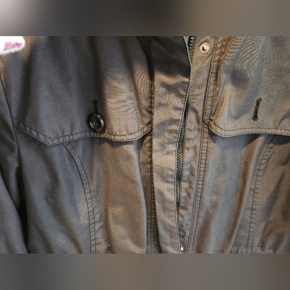 Utex Black Hooded Utility Jacket with Drawstring Waist - Picture 10 of 10